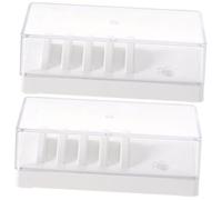 Healeved 2pcs Grafting Eyelash Table Salon Lash Pas Eyelash Holder Board Eyelash Pallet Holder Fake Lashes Lash Extension Tools Eyelash Storage Tray Grafting Eyelash Pallet White Plastic