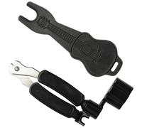 Healeved 2pcs Guitar String Winder Cutter Ergonomic Design All-in-one Abs and Stainless Steel Practical Tool for Musicians Change Strings at Home Or on Stage