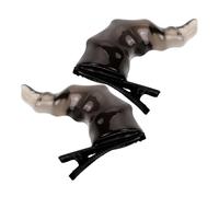 Healeved 2pcs Halloween Evil Horn Hairpins Black Cosplay Devil Horn Clips for Party Hair Accessories, Semi- Small Demon Ears Hair Ornament for Outdoor Use