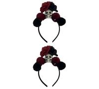 Healeved 2pcs Halloween Party Headband Skull Hairband Bloody Skull Hairband for Adults Hair Band Decorations