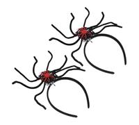 Healeved 2pcs Halloween Spider Headband with Spiderweb Design Devil Motif Hairband for Women for Cosplay Parties and Festive Events Durable Eye Catching Accessory