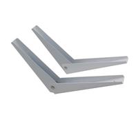 Healeved 2pcs Heavy Duty Folding Shelf Brackets for Wood Shelving with Cold Rolled Steel Construction and Foldable L Shape Design, for Wall Mounted Shelves and DIY Bookshelf Support