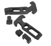 Healeved 2pcs Heavy Duty Rubber Hood Latches with Elastic Shock-Absorbing Rubber and Stainless Steel Material, Wear Resistant and Tight Sealing Tool Box Hasp Latch for Engine Hood and Tool