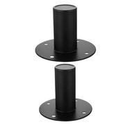 Healeved 2pcs Iron Audio Speaker Supporting Base Brackets 65mm and 80mm Hole Pitch, Sturdy Light Metal Stand Suitable for Stage Sound, Prevents Scratches and Does Not Affect Playback