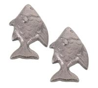 Healeved 2pcs Iron Fish Cooking Tool for Family Health Fish-Shaped Cast Iron Utensil Suitable for Gas or Electric Stoves for Chinese and Western Recipes