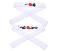 Healeved 2pcs Japanese Dragon Headband Sports Cooking Essential Hachimaki Patterned Bandana Stylish Hair Accessory for Karate Running Cosplay