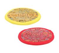 Healeved 2pcs Lightweight Cotton Cloth Singing Bowl Pads for Buddha Sound Bowl with Buddhist Meaning, Simple Style Accessories for Meditation and Relaxation