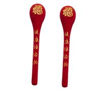 Healeved 2pcs Long Handheld Massage Hammer Pat Stick for Body Legs Arms Latex Memory Foam Material Gentle Muscle Fatigue Relief Tool Chinese Meridian Manual Knock Hammer for Home Relaxation