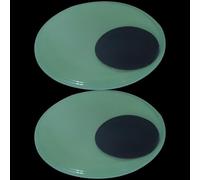 Healeved 2pcs Luminous Fake Eyeballs 150mm Self-Adhesive Glow-in-The-Dark Doll Eyes for Crafts DIY Animal Eye Patches, Realistic Eyeballs for and Handmade Decorations