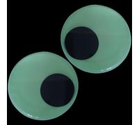 Healeved 2pcs Luminous Fake Eyes for Crafts, 150mm Glow-in-The-Dark Doll Eye Patches with Adhesive Backing, DIY Doll Supplies for Handmade and Decorative Props