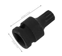 Healeved 2Pcs M14 Impact Triple Square Spline Bit Socket Set Stubby Low Profile Remover Tool for Brake Caliper Screws Disc Brake Calipers Wrench Compatible with Impact Driver