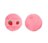 Healeved 2pcs Makeup Powder Puff Set, Plush round Finishing Powder Puffer with Cute Embroidery Cartoon Design, Resilient Structure Preventing Skin Redness, Soft Polyester Material for Face