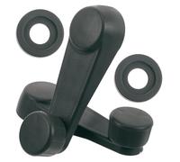 Healeved 2pcs Manual Window Crank Handle Plastic Black for Car Door, Auto Window Crank Handle Knob for Vehicle Interior Glass Regulator