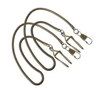 Healeved 2pcs Metal Pocket Watch Chain Fob Chain for Men Replacement for Watch Pendant Compass Prop Bronze