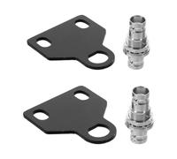 Healeved 2pcs Metal Receiver Antenna Extension Plate with Solder Female Receptacle and Panel Mount Jack Connector for Wireless Microphones in Professional Stage and Communication Systems