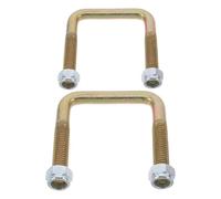 Healeved 2pcs Metal Square U Bolts For Golf Cart - Leaf Spring U Bolt & Nuts Fasteners For Easy Mounting - Heavy Steel Construction