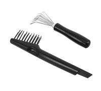 Healeved 2pcs Mini Hair Brush Cleaning Tools Handle Comb Dust Cleaner Grooves Cleaning Brush for Home Salon Use