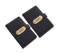 Healeved 2pcs Money Saving Envelope Challenge Book with Password Lock, 100 Slots Budget Binder Cash Envelope Organizer, Waterproof Faux Leather Portable Money Binder for Family Budgeting