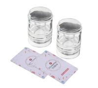 Healeved 2pcs Nail Art Stamper Supplies Clear Silicone Stamping Jelly - Transparent French Tip Nail Art Manicure Tool - Soft Printer for DIY Decor