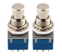 Healeved 2pcs Pedal Metal Footswitch Pedal for Guitar Effects True Bypass Foot Switch Easy Installation for Electric Guitar Multi Effects