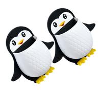Healeved 2pcs Penguin Storage Organizers Wall Holder Plastic Storage Boxes for Organizing Small Items Sundry Lovely Stylish Design for Kitchen and Bathroom