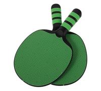 Healeved 2pcs Penhold Table Tennis Rackets for Beginners - Green Outdoor Ping Pong Paddles for Training and Home Gaming with Rubber Surface