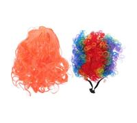Healeved 2pcs Pet Costume Wigs: Dog Afro Wig Costume with Adjustable Band - Small Dogs and Cats Cosplay Headwear - Soft Pet Funny Curly Headwear for Halloween Party