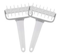 Healeved 2pcs Pizza Dough Docker Set with Stainless Steel Spikes, Baking Tool for Even Hole Punching, Non-Stick Dough Roller Suitable for Pizza and Bread Preparation in Home Kitchen