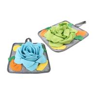 Healeved 2pcs Polar Fleece Sniffing Mat for Rabbits and Pets, Rabbit Comforting with Energy-consuming Function, Soft Cushion for Training and Weight Loss