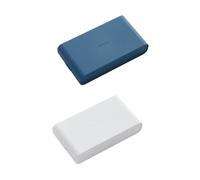 Healeved 2pcs Portable Face Mask Storage Boxes Flip Lid, Dustproof Rectangular Organizer for Home and Office Desktop, Random 2 Colors, Multipurpose Mask Case Keeper Random Color