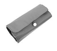 Healeved 2pcs Portable Makeup Brush Case Multifunctional Folding Cosmetic Pouch for Travel Grey Toiletry Bag for Makeup Organizing and Storage for Lip Gloss Nail Polish and More