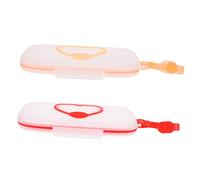 Healeved 2pcs Portable Wet Wipes Box Travel Case for Wipes Dispenser Refillable Holder for Stroller Use