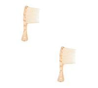 Healeved 2pcs Portable Wide Tooth Afro Detangling Comb for Curly Wavy Thick Hair Lightweight Static Styling Tool with Smooth Teeth for Gentle Scalp Massage and Durable Use at Home Travel