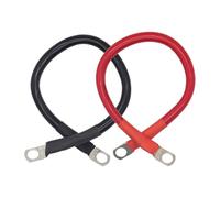 Healeved 2pcs Power Battery Cable 4awg 25mm² 30cm Copper Wire with Pvc Insulation Positive and Negative Battery Cables for Car and Automotive Use