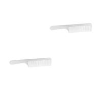 Healeved 2pcs Professional Titanium Steel Hair Cutting Comb Anti-static Barber Tool for Salon Use Silver Sturdy Design for Thick Curly Straight Hair Daily Styling Relaxation