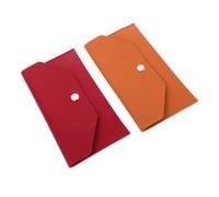 Healeved 2pcs Pu Leather Cash Envelope Wallets Durable Money Organizers for Budgeting and Cash Management for Men and Women Brown and Set