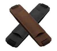 Healeved 2pcs Pu Leather Pen Holder Sleeve with Elastic Strap for Notebook Business Pen Case for Office and Planners, Easy Attachment and Bag Space Conservation