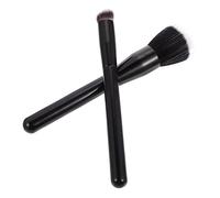 Healeved 2pcs Quality Double-layer Fiber Blush Brush Flat Head Makeup Brush for Foundation Highlighter Cosmetic