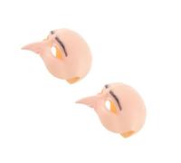 Healeved 2pcs Realistic Beige Latex Bald Cap for Actors and Partygoers, Reusable Elastic Half Head Scalp Wig Cap Suitable for Haunted House and School Plays