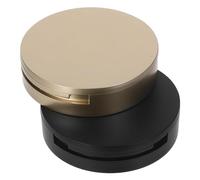 Healeved 2pcs Refillable Empty Makeup Powder Compact with Mirror, Double Layer Black Plastic and Glass Case, Chic Matte Design, Travel Cosmetic Container for Festival and Vacation Use