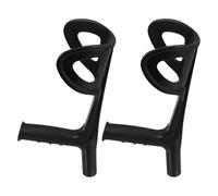 Healeved 2pcs Replacement Plastic Cane Handle Grips 22mm U-Shape Elbow Support for Walking Stick, Black, Providing Maximum Stability and Reducing Joint Stress for Everyday Movement
