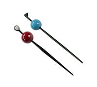 Healeved 2pcs Retro Hair Forks Colorful Hair Sticks for Elegant Buns and Chignons for Festivals and Everyday Styles for Women and Girls