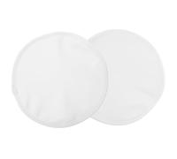 Healeved 2pcs Reusable White Castor Oil Breast Pads Made of Comfortable Cloth with Leak-Proof Design for Sleep Help and Relaxation
