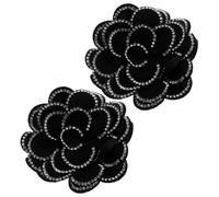 Healeved 2pcs Rhinestone Flower Shoe Clips: Sparkling Bridal Decoration Rose Charms for Wedding High Heels - Removable Dress Pumps Buckle Shoe Jewelry Accessories