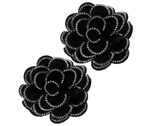 Healeved 2pcs Rhinestone Flower Shoe Clips: Sparkling Bridal Decoration Rose Charms for Wedding High Heels - Removable Dress Pumps Buckle Shoe Jewelry Accessories