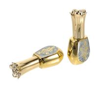 Healeved 2pcs Rose Glass Refillable Perfume Bottle Elegant Gold-plated Spray Bottles for Travel Small Lightweight Fragrance Atomizers with Sealed Design for Essential Oils and Liquids