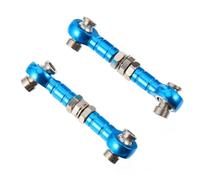 Healeved 2pcs Servo Link Adjustable 43mm Steering Rod for Rc Car, Linkage Tie Rod End, Aluminium Alloy and Stainless Steel, Blue, Rc Turnbuckle Linkage