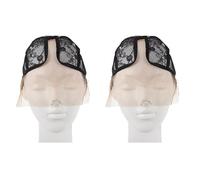 Healeved 2pcs Shaped Wig Making Caps Elastic Mesh Wig Net Cover for Women Comfortable Breathable Fit for Parties and Special Occasions Lace Front