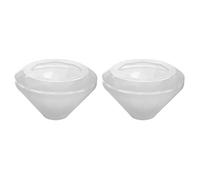 Healeved 2pcs Silicone Mold Diamond Ice Block Mold for White Premium Silicone Material Make Handicrafts and Diamond Ornaments DIY Crafts Making