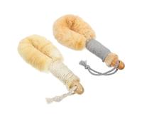 Healeved 2pcs Sisal Shower Brush: Exfoliating Back Scrubber for Shower with Anti-Slip Handle - Gentle Scrub Bath Brush for Women Men